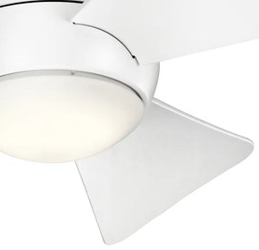 Ventilator LED dimabil de tavan Kichler KLF-SOLA-34-WHT SOLA 10W/230V IP23 + telecomandă
