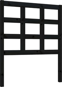 vidaXL Tăblie de pat, negru, 80,5x4x100 cm, lemn masiv de pin