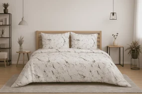 Lenjerie de pat din microfibra MARBLE, albă Dimensiune lenjerie de pat: 70 x 90 cm | 140 x 200 cm