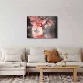 Tablou - Flori și fluture (70x50 cm)