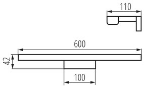 Aplică LED pentru oglindă de baie Kanlux 26684 ASTEN LED/12W/230V IP44