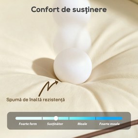 HOMCOM Canapea cu 3 Locuri Tapițată din Piele Ecologică cu Cusături Contrastante, Canapea pentru Sufragerie cu Perne Groase, 2 Perne Detașabile și Lavabile, Brațe și Buzunare Laterale, 190x83x90 cm, Bej | Aosom Romania