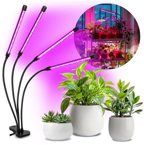 Lampă LED dimabilă de masă pentru creșterea plantelor VITARO 4xLED/10W/230V negru