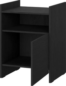 Noptieră neagră cu rafturi Toopt – noo.ma