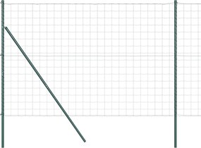 vidaXL Gard cu Stâlp Verde 1,6 x 10 m Oțel și PVC