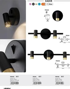 Aplica de perete pentru baie, Protectie IP44 Kadir 2L