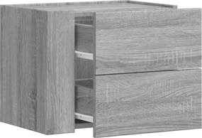 vidaXL Noptieră montată pe perete gri Sonoma 45x30x35 cm