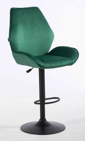 HR350W Scaun Verde din Catifea Bază Neagră