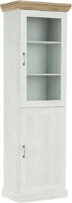 Vitrina ROYAL W1D, pin nordic/stejar salbatic, PAL melaminat/plinte de