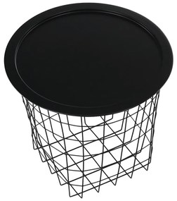 Măsuţă auxiliară, negru, MOKAD
