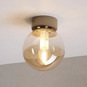 Plafonieră ELIAS 1xE14/5W/230V Ø 13 cm bej/fumuriu bej
