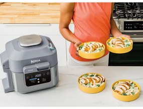 Multicooker sub presiune NINJA ON400EU, 1760W, 5.7L, Speedi Meals, 10 programe, Gri
