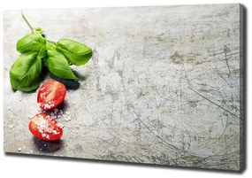 Tablou pe pânză Tomate și busuioc