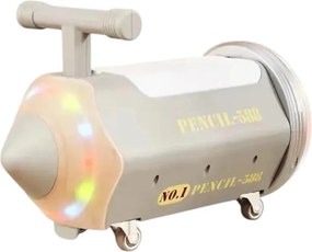 Masinuta cu Functie de Trotineta Fara Pedale Pentru Copii NOVOKIDS™ My First Pencil Car, Cu Melodii si lumini, Maxim 25 Kg, Roti cu rotire 360 grade,