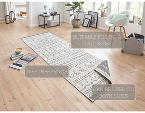Covor adecvat pentru exterior NORTHRUGS Twin Supreme Mismo, 350 x 80 cm, gri-crem
