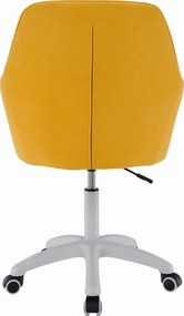 Scaun de birou, material galben/alb, SANTY