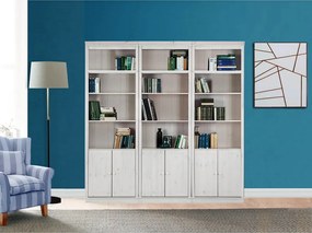 Bibliotecă albă din lemn de pin 222x223 cm Anita – Støraa