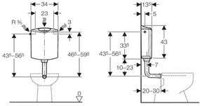 Rezervor wc cu doua volume de apa Geberit, AP116