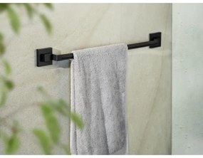 WENKO 71445800 - Bară pentru prosoape VACUUM-LOC QUADRO ED 60,5x6 cm negru