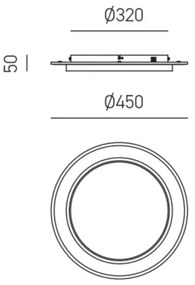 Plafoniera LED moderna DHARMA 45cm