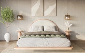 Noptieră lemn masiv Visby 44 cm Ø32 5 cm - Alb