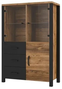 Vitrină Olan 3D3S (appenzeller + Negru). 1096855