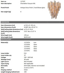 Candelabru design elegant LUX Greyson XXL