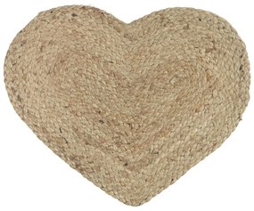 Napron din iuta in forma de inima 36x44 cm
