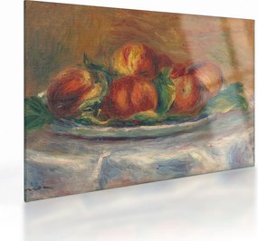 Tablou pe sticlă - Auguste Renoir, Peaches on a  Plate, reproducere (70x50 cm)