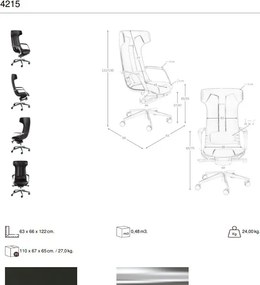 Scaun de birou modern piele sintetica Black