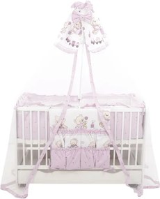 Lenjerie Teddy Toys Roz M1 7 Piese 120x60 cm