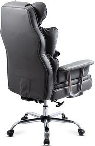 Scaun directorial gri din piele ecologica rezistent pana la 150 kg OFF 413