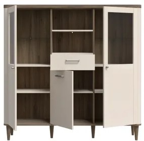 Vitrină VIRO maro/bej