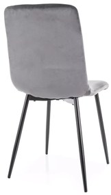 Scaun de masa DAREN VELVET gri