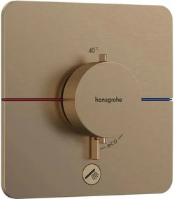 Baterie dus termostatata incastrata bronz periat Hansgrohe ShowerSelect Comfort Q 1 functie si iesire suplimentara