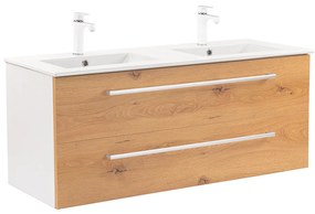 Dulap inferior Vario Clam 120 cu lavoar, stejar alb