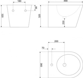 Bideu Delos montat pe perete