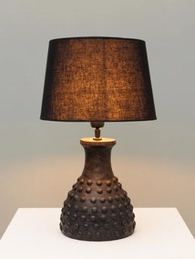 Lampa de masa, cu abajur din in, Circa