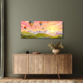 Tablou - Baloane deasupra unui peisaj (120x50 cm)