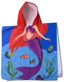 Poncho pentru copii MERMAID AND FISH 60 x 90 cm Dimensiune: 60 x 90 cm