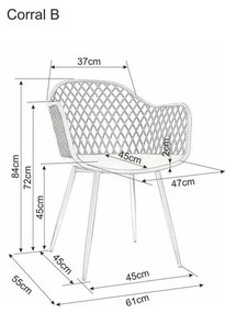 OFERTA Scaun din plastic alb CORRAL B calitatea II