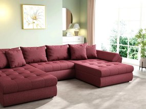 Colțar extensibil dumonde cu ladă de depozitare si sezut confortabil din spuma high-density, Loana U Enjoy Winery 355x185 cm