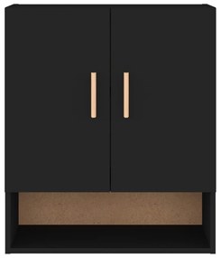 Dulap de perete, negru, 60x31x70 cm, lemn compozit
