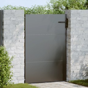 vidaXL Poartă de grădină Negru 105 x 150 cm Oțel vopsit în pulbere