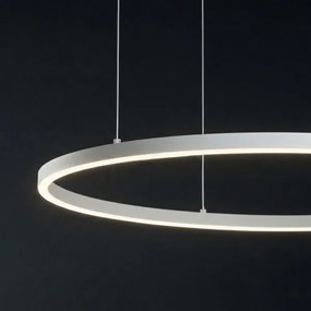 Ideal Lux - Lustră LED suspendată pe cablu ORACLE SLIM, 37W, 230V, 3000K, Ø 70 cm, albă