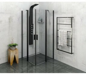 SAPHO Ska502 Ska suport pentru prosoape montat peperete 60 x 115 x 10 cm, negru mat