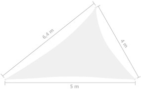 Panza parasolar, alb, 4x5x6,4 m, tesatura oxford, triunghiular Alb, 4 x 5 x 6.4 m
