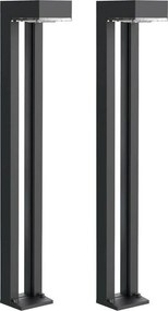 Viking - Set de 2 lămpi solare LED, 1W, 3,7V, IP44, 3000K, 2000 mAh