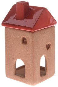 Lampă ceramică pentru aromaterapie Red House, 7,5x 15 x 7,5 cm