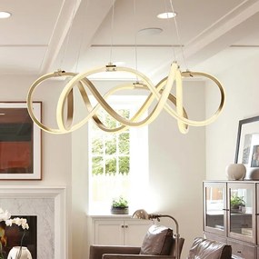 Lustră LED pe cablu LED/54W/230V 3000/4000/6000K auriu